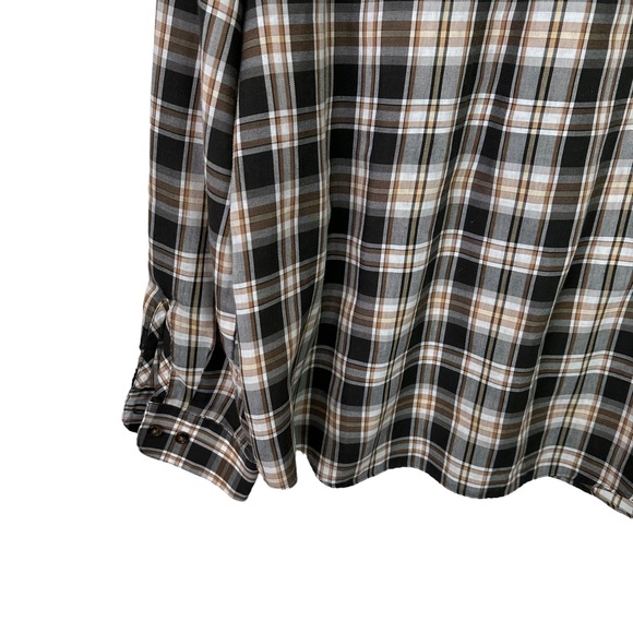 Orvis Button Down Shirt Mens Wrinkle Free Long Sleeve Lightweight Brown Large - Picture 8 of 11